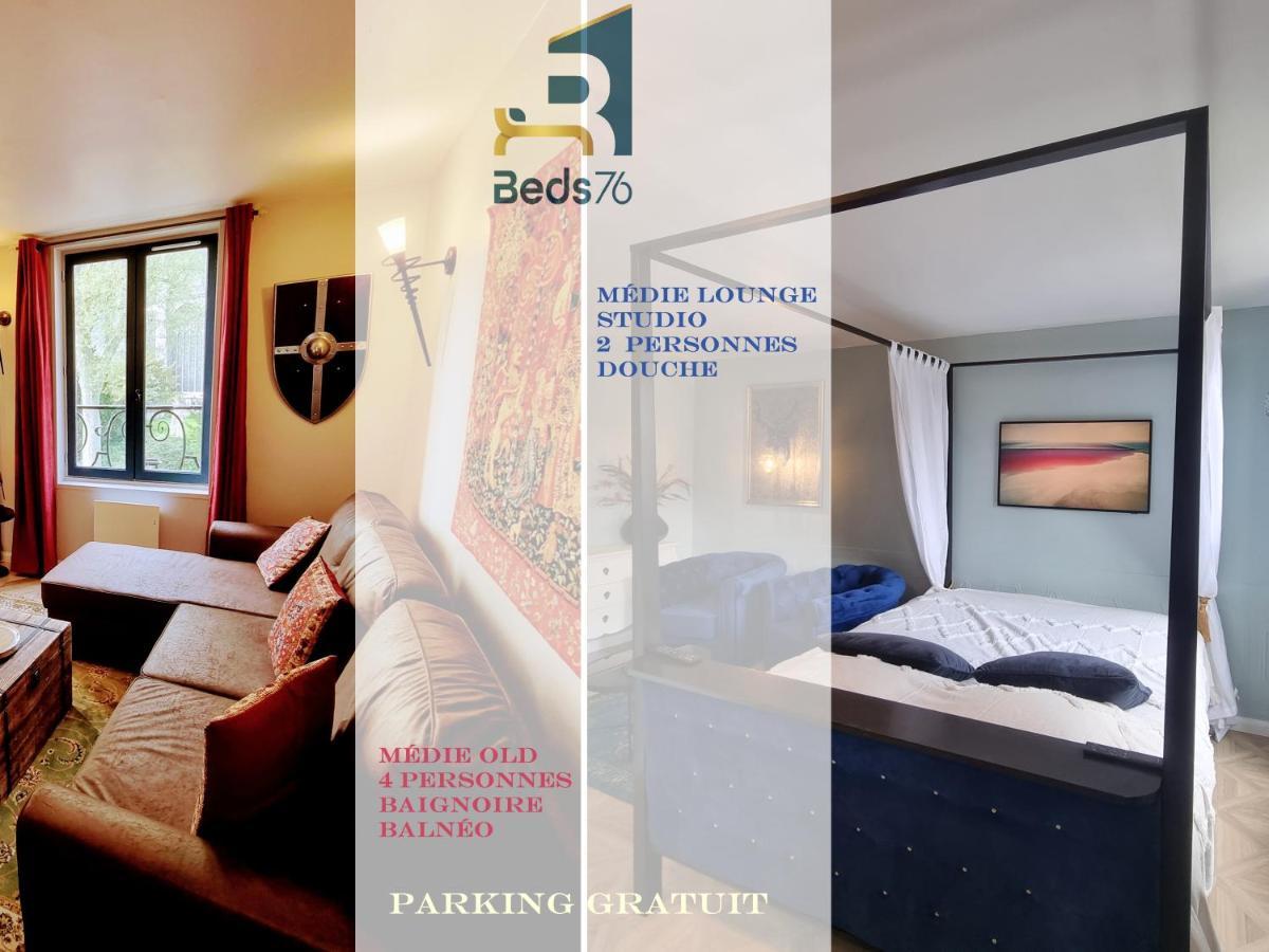 2 Appt Medielounge Ou Medieold, Parking Vue Magnifique Par Beds76 Rouen Dış mekan fotoğraf